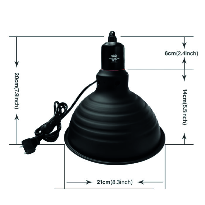 Terraristix Clamp Lamp Lampenschirm 21cm Reptilienzucht