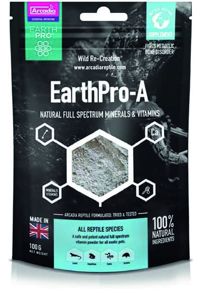 Arcadia earthpro-a Multivitaminen 100 g Puluver Reptilien Terraristix Reptilienzucht